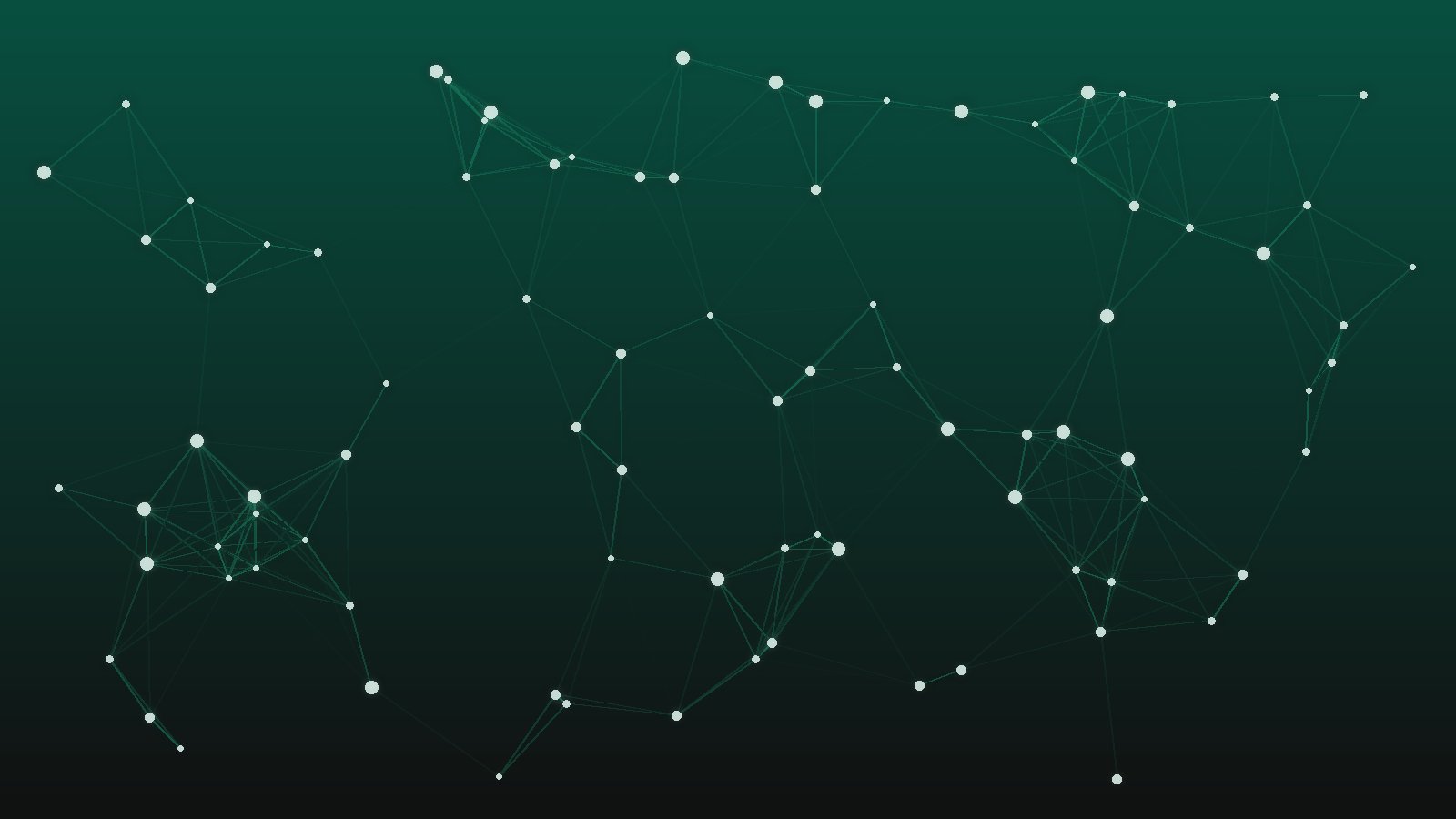 Abstract network of connected points representing mobile money transactions